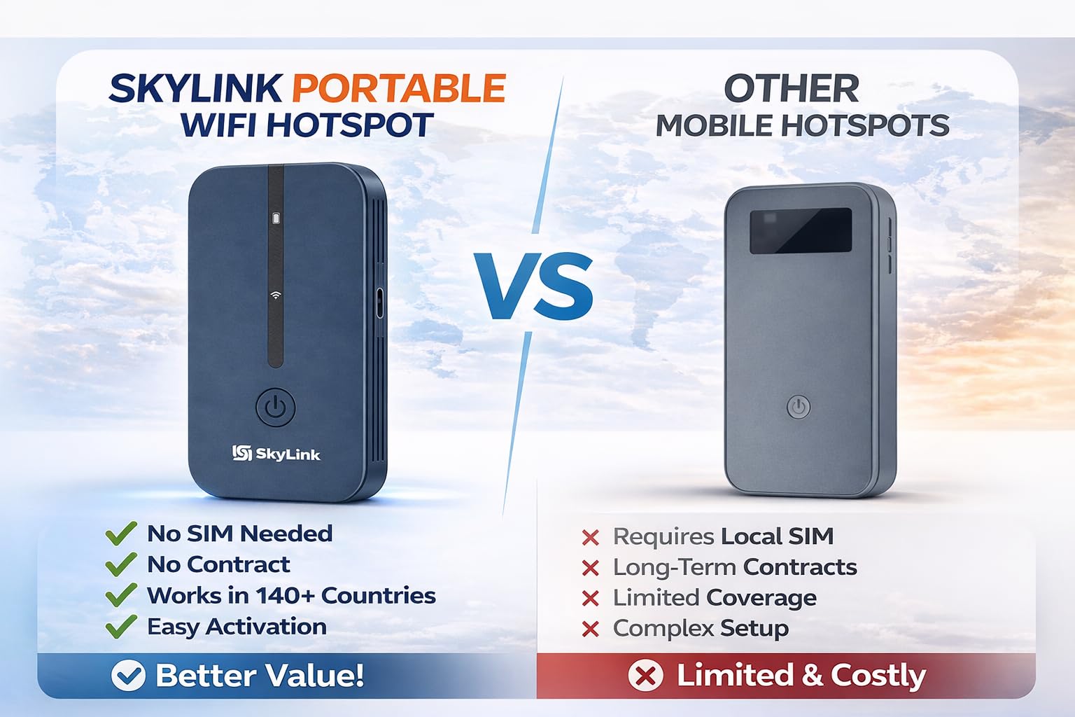 Amazon.com: 4G LTE Portable WiFi Hotspot, 10GB US Data Included